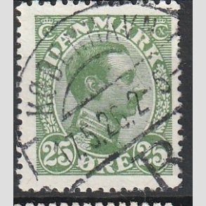 FRIMRKER DANMARK | 1925-26 - AFA 148 - Chr. X 25 re grn - Lux Stemplet 