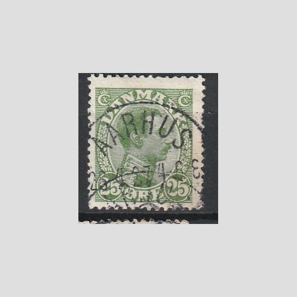 FRIMRKER DANMARK | 1925-26 - AFA 148 - Chr. X 25 re grn - Lux Stemplet "AARHUS"