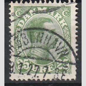 FRIMRKER DANMARK | 1925-26 - AFA 148 - Chr. X 25 re grn - Lux Stemplet 