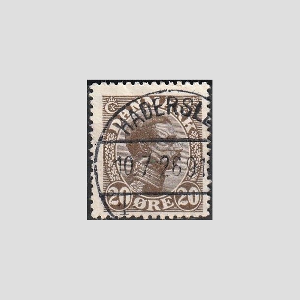 FRIMRKER DANMARK | 1921-22 - AFA 125 - Chr. X 20 re brun - Lux Stemplet "HADERSLEV"
