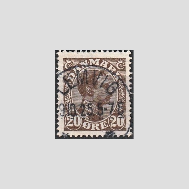 FRIMRKER DANMARK | 1921-22 - AFA 125 - Chr. X 20 re brun - Lux Stemplet "LEMVIG"