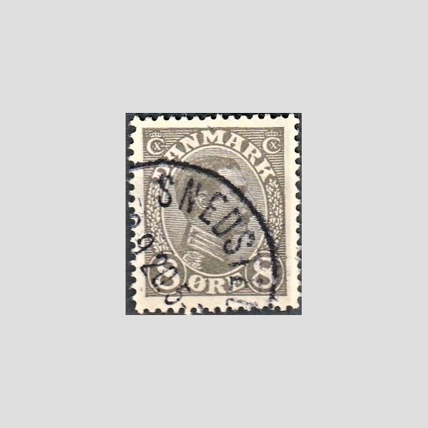 FRIMRKER DANMARK | 1918-20 - AFA 099 - Chr. X 8 re gr - Stemplet