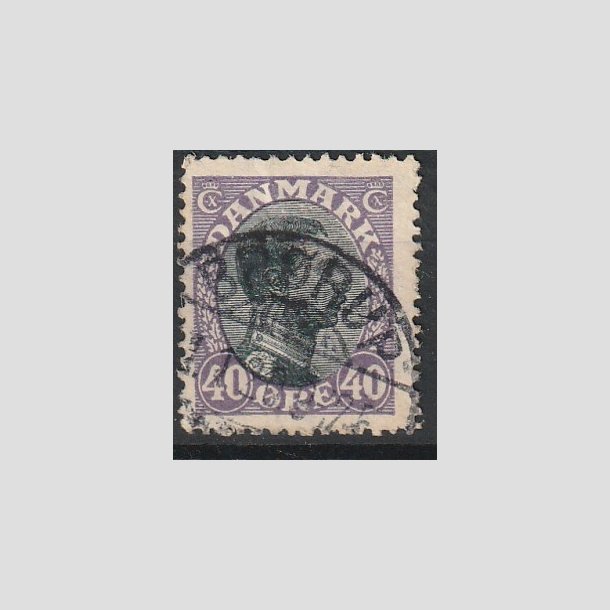 FRIMRKER DANMARK | 1918-20 - AFA 105 - Chr. X 40 re lilla/sort - Lux Stemplet "BRRUP"