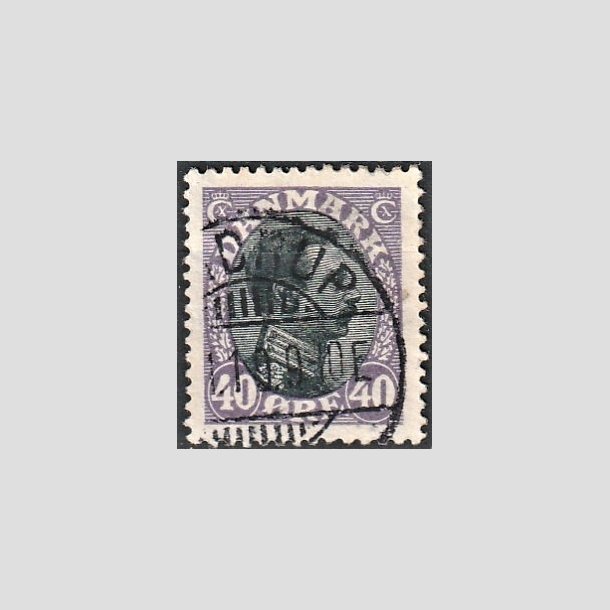 FRIMRKER DANMARK | 1918-20 - AFA 105 - Chr. X 40 re lilla/sort - Stemplet