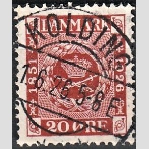 FRIM�RKER DANMARK | 1926 - AFA 155 - Frim�rkets 75 �rs jubil�um 20 �re r�d - Lux Stemplet 