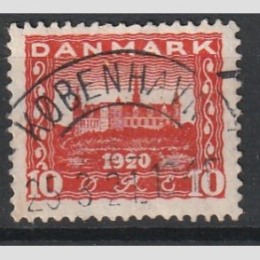 FRIM�RKER DANMARK | 1920-21 - AFA 112 - Genforening 10 �re r�d - Stemplet 