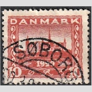 FRIM�RKER DANMARK | 1920-21 - AFA 112 - Genforening 10 �re r�d - Lux Stemplet 