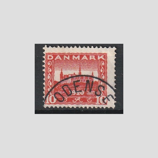 FRIMRKER DANMARK | 1920-21 - AFA 112 - Genforening 10 re rd - Stemplet "ODENSE"