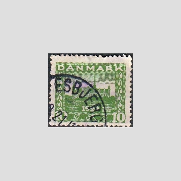 FRIMRKER DANMARK | 1921 - AFA 115 - Genforening 10 re grn - Stemplet "ESBJERG"