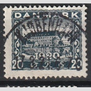 FRIM�RKER DANMARK | 1920-21 - AFA 113 - Genforening 20 �re bl� - Lux Stemplet 