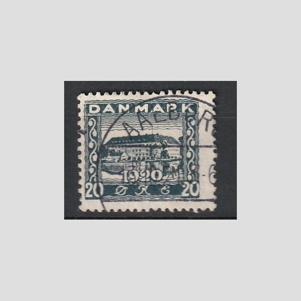 FRIMRKER DANMARK | 1920-21 - AFA 113 - Genforening 20 re bl - Lux Stemplet "AALBORG"