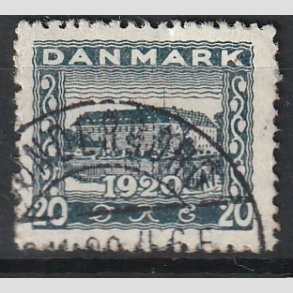 FRIM�RKER DANMARK | 1920-21 - AFA 113 - Genforening 20 �re bl� - Lux Stemplet 