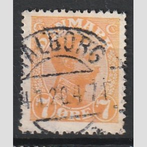FRIMRKER DANMARK | 1918-20 - AFA 098 - Chr. X 7 re orange - Lux Stemplet 