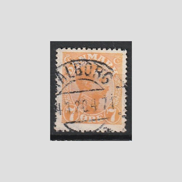 FRIMRKER DANMARK | 1918-20 - AFA 098 - Chr. X 7 re orange - Lux Stemplet "AALBORG"