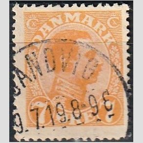 FRIMRKER DANMARK | 1918-20 - AFA 098 - Chr. X 7 re orange - Lux Stemplet 