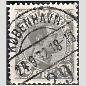 FRIMRKER DANMARK | 1921-22 - AFA 129a - Chr. X 50 re gr - Lux Stemplet 
