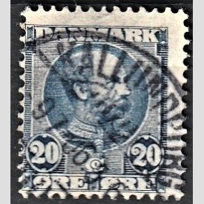 FRIMRKER DANMARK | 1904-05 - AFA 48 - Chr. IX 20 re bl - Stemplet 