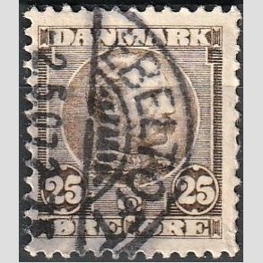 FRIMRKER DANMARK | 1904-05 - AFA 49 - Chr. IX 25 re sepiabrun - Stemplet 