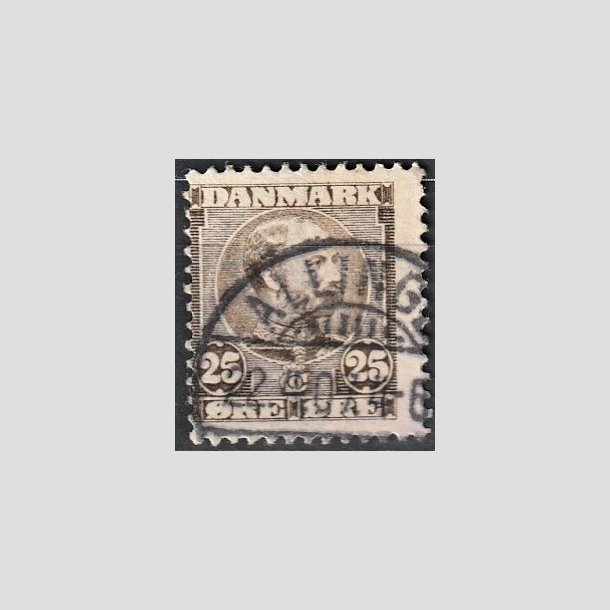 FRIMRKER DANMARK | 1904-05 - AFA 49 - Chr. IX 25 re grbrun - Stemplet "ALLINGE"