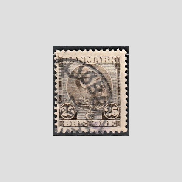 FRIMRKER DANMARK | 1904-05 - AFA 49 - Chr. IX 25 re grbrun - Stemplet "KJBENHAVN"