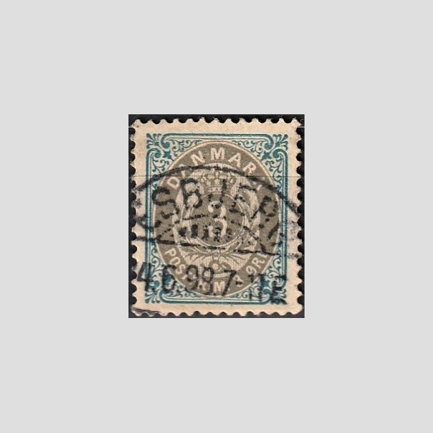 FRIMRKER DANMARK | 1895 - AFA 22By - 1K - 3 re bl/gr - Pragt Stemplet "ESBJERG"