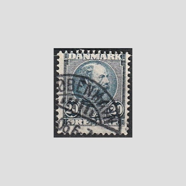 FRIMRKER DANMARK | 1904-05 - AFA 48a - Chr. IX 20 re sortbl - Stemplet "KJBENHAVN"