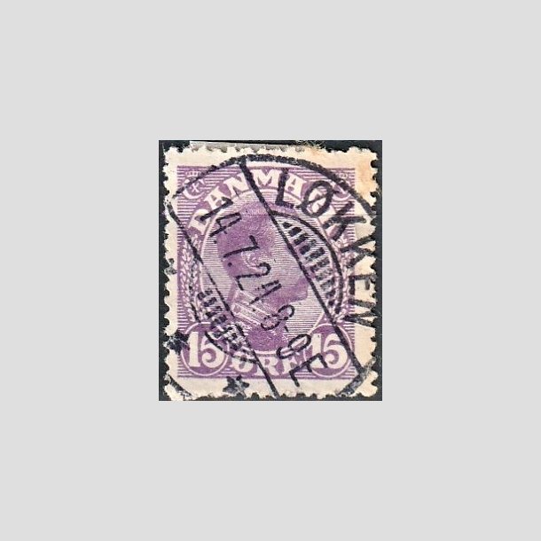 FRIMRKER DANMARK | 1913 - AFA 70 - Chr. X 15 re violet (2K) - Lux Stemplet "LKKEN"