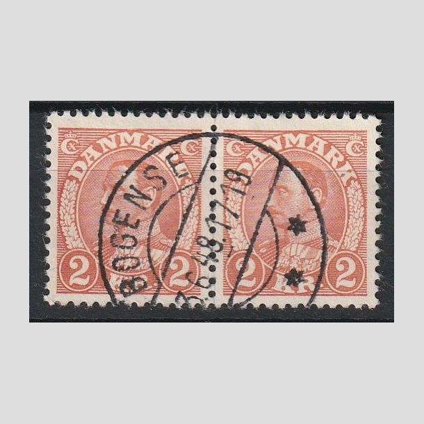 FRIMRKER DANMARK | 1934 - AFA 212 - Chr. X 2 Kr. brunrd i par - Stemplet "BOGENSE"