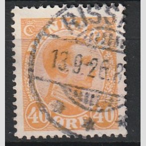 FRIMRKER DANMARK | 1925-26 - AFA 150 - Chr. X 40 re orange - Stemplet 