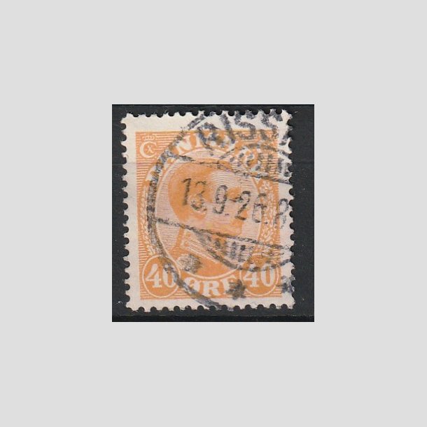 FRIMRKER DANMARK | 1925-26 - AFA 150 - Chr. X 40 re orange - Stemplet "RISSAGER"