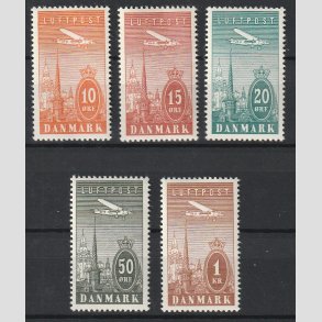 FRIMRKER DANMARK | 1934 - AFA 220-216 - Ny Luftpost komplet st - Postfrisk