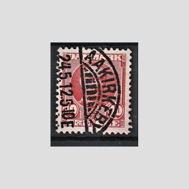 FRIMRKER DANMARK | 1907 - AFA 55 - Frederik VIII 10 re rd - Lux Stemplet "AAKIRKEBY"