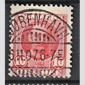 FRIM�RKER DANMARK | 1907 - AFA 55 - Frederik VIII 10 �re r�d - Lux Stemplet 