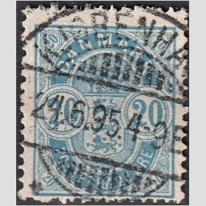 FRIM�RKER DANMARK | 1884-85 - AFA 36 - 20 �re bl� - Lux Stemplet 