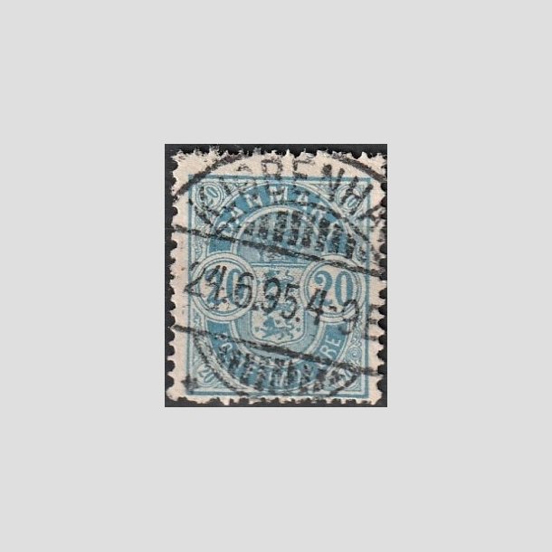 FRIMRKER DANMARK | 1884-85 - AFA 36 - 20 re bl - Lux Stemplet "KJBENHAVN"