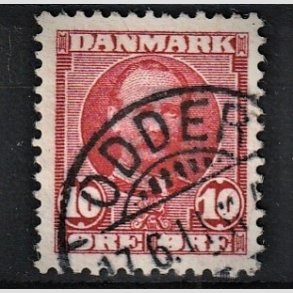 FRIM�RKER DANMARK | 1907 - AFA 55 - Frederik VIII 10 �re r�d - Lux Stemplet 