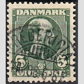 FRIMRKER DANMARK | 1905-06 - AFA 52 - Chr. IX 5 re grn - Lux Stemplet 