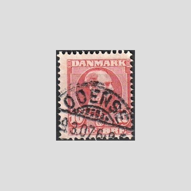 FRIMRKER DANMARK | 1905-06 - AFA 53 - Chr. IX 10 re rd - Lux Stemplet "ODENSE"