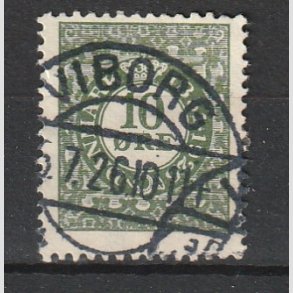 FRIM�RKER DANMARK | 1926 - AFA 154 - Frim�rkets 75 �rs jubil�um 10 �re gr�n - Stemplet 