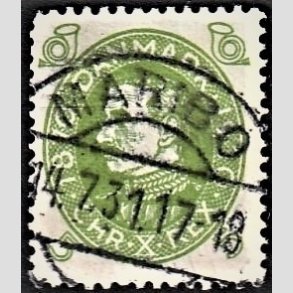 FRIMRKER DANMARK | 1930 - AFA 186 - Chr. X 60 r 5 re lysgrn - Lux Stemplet 