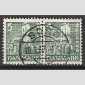 FRIMRKER DANMARK | 1936 - AFA 229 - Reformationen 5 re grn i par - Lux Stemplet 