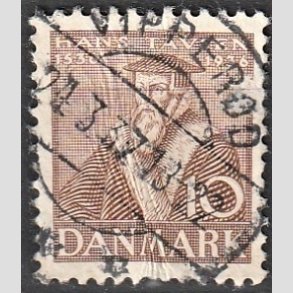 FRIM�RKER DANMARK | 1936 - AFA 231 - Reformationen 10 �re brun - Lux Stemplet 