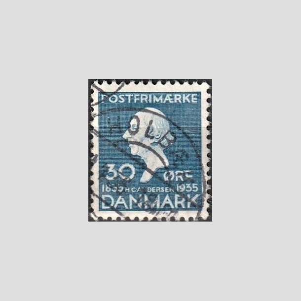 FRIMRKER DANMARK | 1935 - AFA 228 - H. C. Andersen 30 re bl - Lux Stemplet "HOLBK"