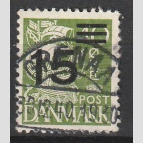 FRIMRKER DANMARK | 1940 - AFA 263a - 15/40 res Provisorier grn Type II - Lux Stemplet 
