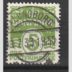 FRIM�RKER DANMARK | 1930 - AFA 183 - B�lgelinie 5 �re lysgr�n - Lux Stemplet 