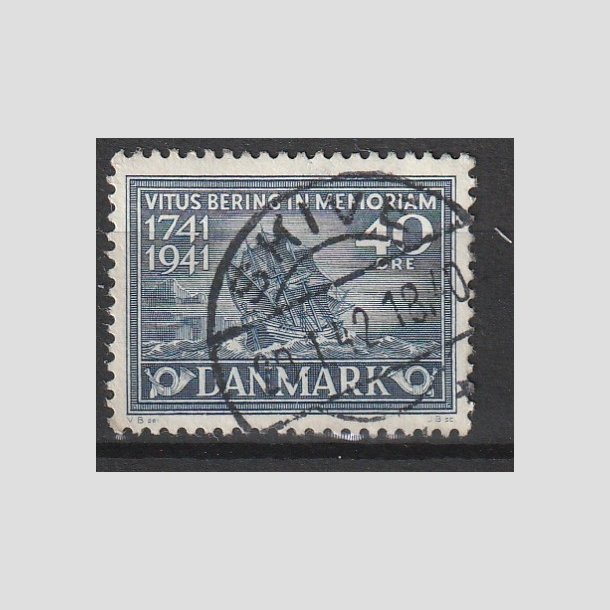 FRIMRKER DANMARK | 1941 - AFA 272 - Vitus Bering 40 re bl - Lux Stemplet "SKIVE"