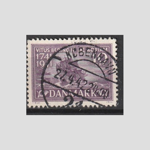 FRIMRKER DANMARK | 1941 - AFA 270 - Vitus Bering 10 re violet - Lux Stemplet "KBENHAVN"