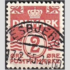FRIM�RKER DANMARK | 1933 - AFA 197 - B�lgelinie 2 �re r�d - Lux Stemplet 