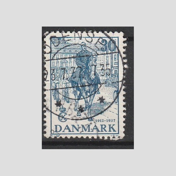 FRIMRKER DANMARK | 1937 - AFA 242 - Chr. X 25 re jubilum 30 re bl - Lux Stemplet "ODENSE"