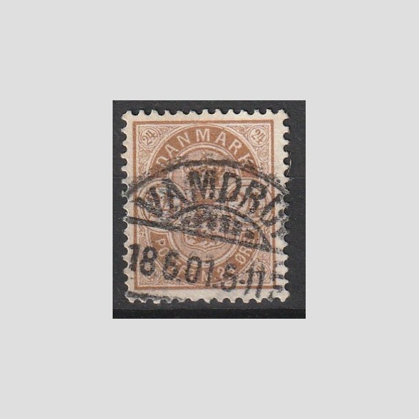 FRIMRKER DANMARK | 1901-02 - AFA 39 - 24 re brun - Lux Stemplet "VAMDRUP"